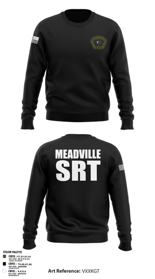 Crew Neck Sweatshirt, Meadville SRT, Police, Teamtime, Team time, sublimation, custom sports apparel, team uniforms, spirit wear, spiritwear, sports uniforms, custom shirts, team store, custom team store, fundraiser sports, apparel fundraiser