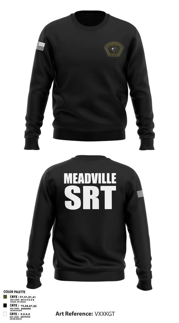 Crew Neck Sweatshirt, Meadville SRT, Police, Teamtime, Team time, sublimation, custom sports apparel, team uniforms, spirit wear, spiritwear, sports uniforms, custom shirts, team store, custom team store, fundraiser sports, apparel fundraiser