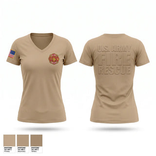 Womens Short Sleeve Vneck Shirt, U.S. ARMY FIRE, Fire Department, Teamtime, Team time, sublimation, custom sports apparel, team uniforms, spirit wear, spiritwear, sports uniforms, custom shirts, team store, custom team store, fundraiser sports, apparel fundraiser