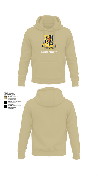 Hoodie, 1-105th cavalry, Army, Teamtime, Team time, sublimation, custom sports apparel, team uniforms, spirit wear, spiritwear, sports uniforms, custom shirts, team store, custom team store, fundraiser sports, apparel fundraiser