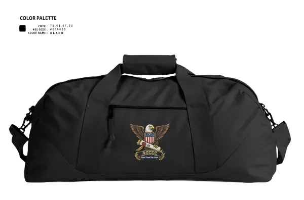 Duffle Bag, AGCCC, 001-26, Army, Teamtime, Team time, sublimation, custom sports apparel, team uniforms, spirit wear, spiritwear, sports uniforms, custom shirts, team store, custom team store, fundraiser sports, apparel fundraiser