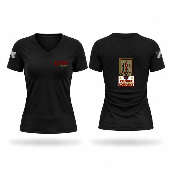 Womens Short Sleeve Vneck Shirt, Crusher Company, Army, Teamtime, Team time, sublimation, custom sports apparel, team uniforms, spirit wear, spiritwear, sports uniforms, custom shirts, team store, custom team store, fundraiser sports, apparel fundraiser