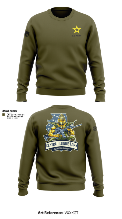 Central Illinois Company 28481614 Crew Neck Sweatshirt - 101