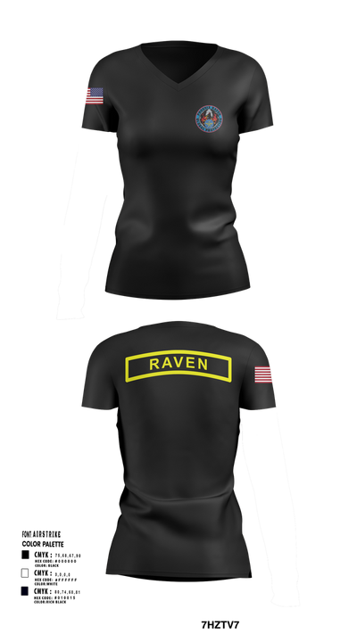 Phoenix Raven Instrutor 33351761 Women's Short Sleeve V-neck Shirt - 103