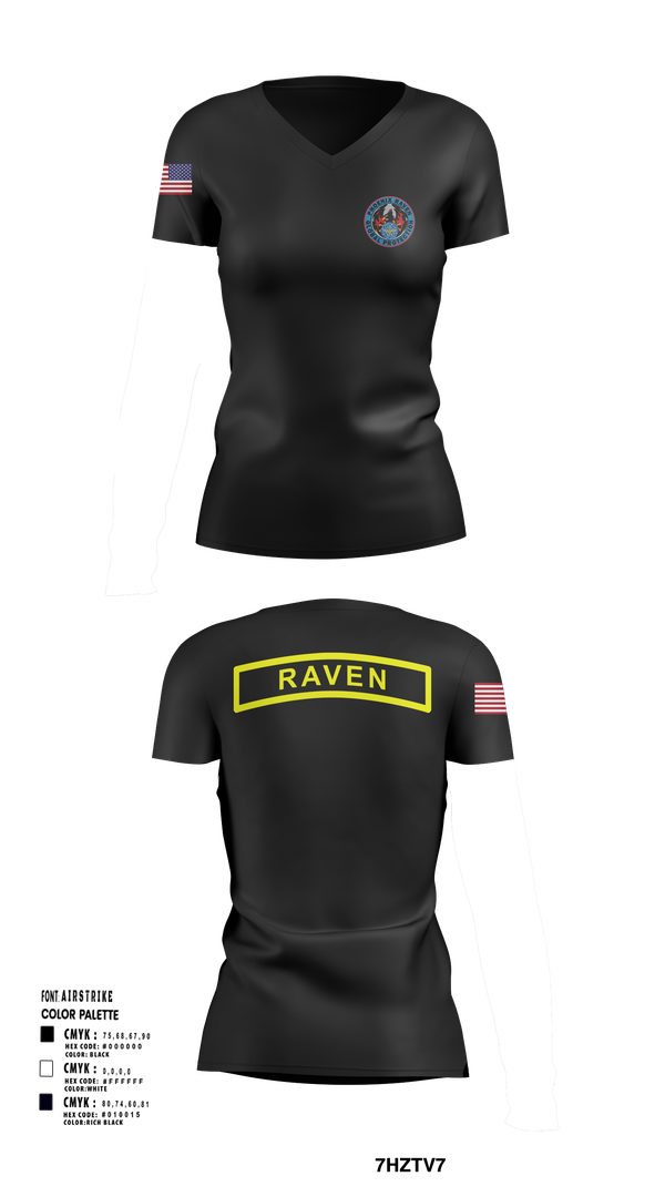 Womens Short Sleeve Vneck Shirt, Phoenix Raven Instrutor, , Teamtime, Team time, sublimation, custom sports apparel, team uniforms, spirit wear, spiritwear, sports uniforms, custom shirts, team store, custom team store, fundraiser sports, apparel fundraiser