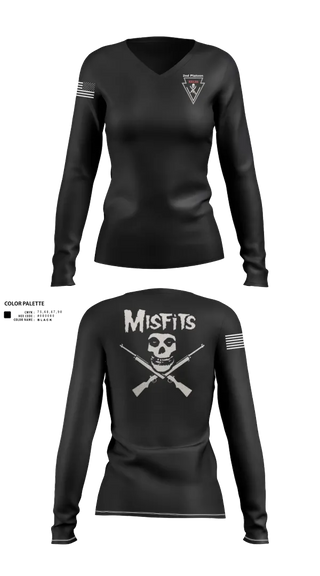 Womens Long Sleeve Vneck Shirt, 2/11 killer troop, Army, Teamtime, Team time, sublimation, custom sports apparel, team uniforms, spirit wear, spiritwear, sports uniforms, custom shirts, team store, custom team store, fundraiser sports, apparel fundraiser