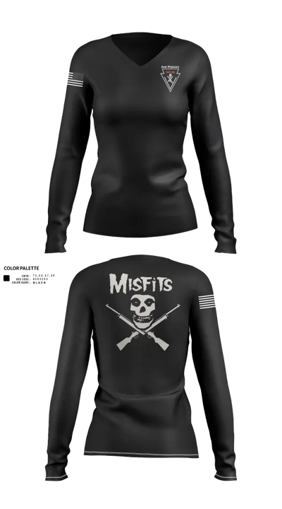 2/11 killer troop 669817 Women's Long Sleeve V-neck Shirt - 31