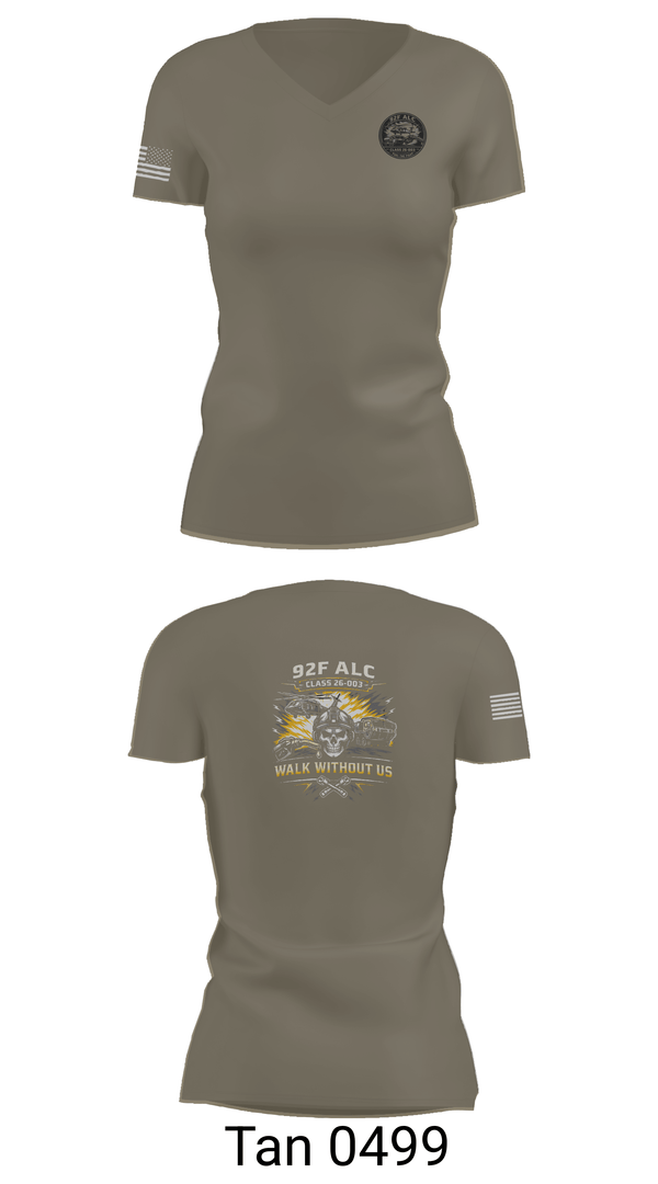 Womens Short Sleeve Vneck Shirt, 92F ALC, National Guard, Teamtime, Team time, sublimation, custom sports apparel, team uniforms, spirit wear, spiritwear, sports uniforms, custom shirts, team store, custom team store, fundraiser sports, apparel fundraiser