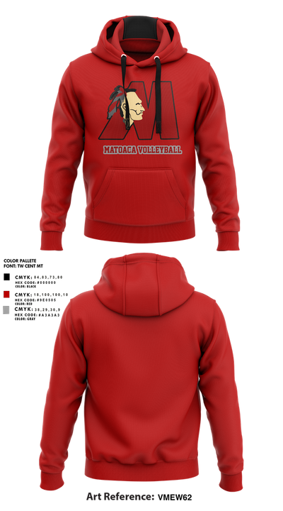 Matoaca High School Volleyball 72372145 Hoodie - 3