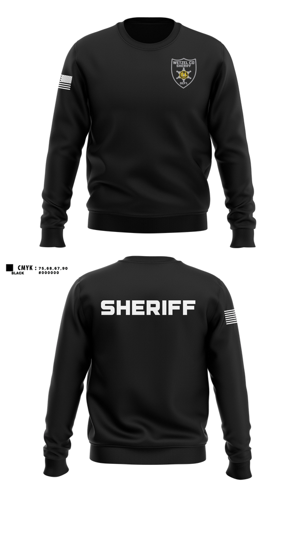 Crew Neck Sweatshirt, Wetzel County Sheriff, Police, Teamtime, Team time, sublimation, custom sports apparel, team uniforms, spirit wear, spiritwear, sports uniforms, custom shirts, team store, custom team store, fundraiser sports, apparel fundraiser