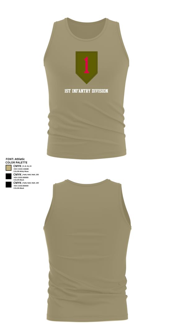 Tank Top, 1st Infantry Division, Army, Teamtime, Team time, sublimation, custom sports apparel, team uniforms, spirit wear, spiritwear, sports uniforms, custom shirts, team store, custom team store, fundraiser sports, apparel fundraiser