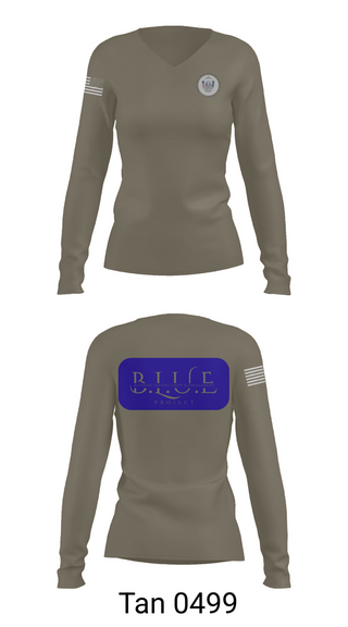 Womens Long Sleeve Vneck Shirt, Great Falls Police Department, Police, Teamtime, Team time, sublimation, custom sports apparel, team uniforms, spirit wear, spiritwear, sports uniforms, custom shirts, team store, custom team store, fundraiser sports, apparel fundraiser