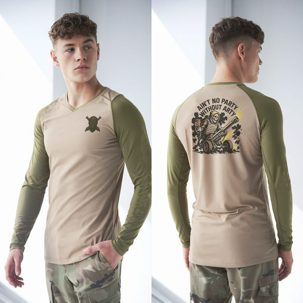 Long Sleeve Performance Shirt, 2/11 Hotel battery, Marines, Teamtime, Team time, sublimation, custom sports apparel, team uniforms, spirit wear, spiritwear, sports uniforms, custom shirts, team store, custom team store, fundraiser sports, apparel fundraiser