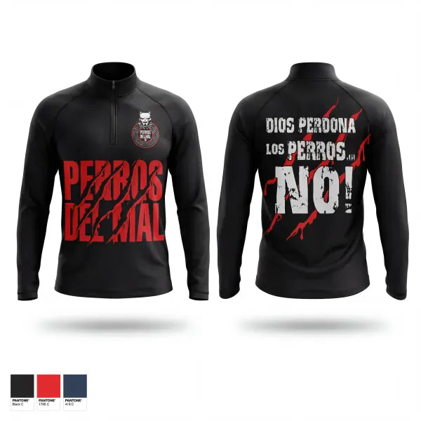 Quarter Zip Jacket, PERROS DEL MAL FC, Men's Soccer, Teamtime, Team time, sublimation, custom sports apparel, team uniforms, spirit wear, spiritwear, sports uniforms, custom shirts, team store, custom team store, fundraiser sports, apparel fundraiser