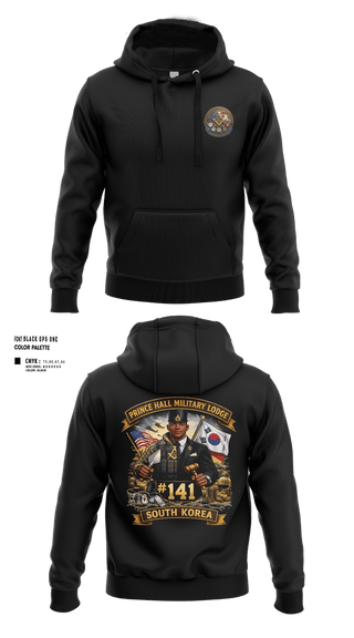 Hoodie, Prince Hall Military Lodge #141, , Teamtime, Team time, sublimation, custom sports apparel, team uniforms, spirit wear, spiritwear, sports uniforms, custom shirts, team store, custom team store, fundraiser sports, apparel fundraiser