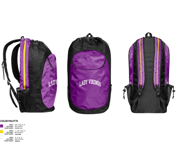 Gear Bag, Lady Vikings, Softball, Teamtime, Team time, sublimation, custom sports apparel, team uniforms, spirit wear, spiritwear, sports uniforms, custom shirts, team store, custom team store, fundraiser sports, apparel fundraiser