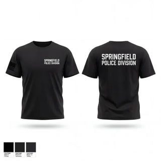 Old School Cotton Feel Shirt, Springfield Police Division, Police, Teamtime, Team time, sublimation, custom sports apparel, team uniforms, spirit wear, spiritwear, sports uniforms, custom shirts, team store, custom team store, fundraiser sports, apparel fundraiser