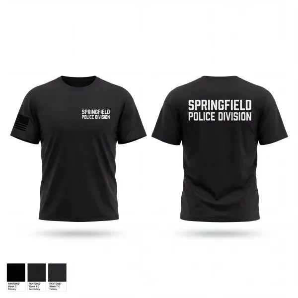 Springfield Police Division 12465966 Old School Cotton Feel Shirt - 1