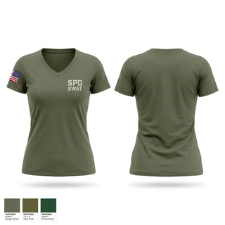 Womens Short Sleeve Vneck Shirt, SPD SWAT, Fire Department, Teamtime, Team time, sublimation, custom sports apparel, team uniforms, spirit wear, spiritwear, sports uniforms, custom shirts, team store, custom team store, fundraiser sports, apparel fundraiser
