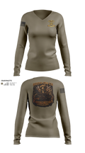880th QM CO 94729194 Women's Long Sleeve V-neck Shirt - 23
