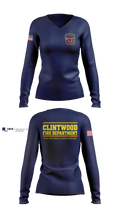 Clintwood Fire Department Women's Long Sleeve V-neck Shirt - 7