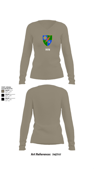 Womens Long Sleeve Vneck Shirt, 75th, , Teamtime, Team time, sublimation, custom sports apparel, team uniforms, spirit wear, spiritwear, sports uniforms, custom shirts, team store, custom team store, fundraiser sports, apparel fundraiser