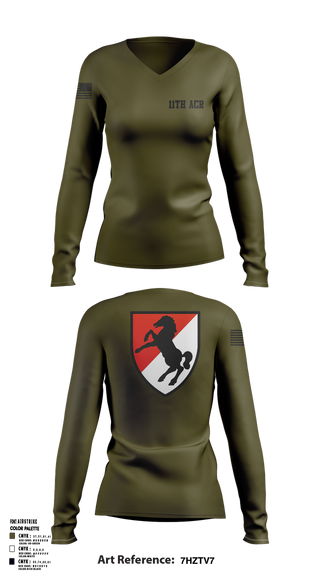 Womens Long Sleeve Vneck Shirt, 11th ACR, , Teamtime, Team time, sublimation, custom sports apparel, team uniforms, spirit wear, spiritwear, sports uniforms, custom shirts, team store, custom team store, fundraiser sports, apparel fundraiser