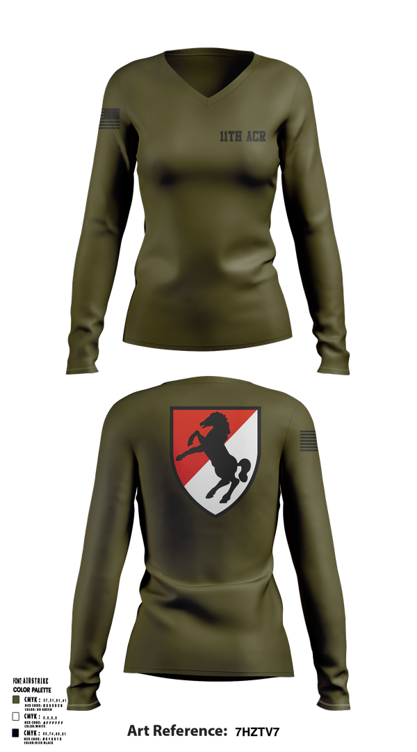 Womens Long Sleeve Vneck Shirt, 11th ACR, , Teamtime, Team time, sublimation, custom sports apparel, team uniforms, spirit wear, spiritwear, sports uniforms, custom shirts, team store, custom team store, fundraiser sports, apparel fundraiser