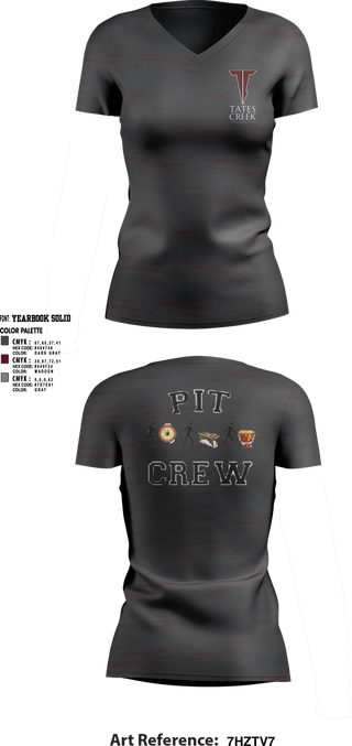 Womens Short Sleeve Vneck Shirt, Tates Creek Commodore Marching Band, , Teamtime, Team time, sublimation, custom sports apparel, team uniforms, spirit wear, spiritwear, sports uniforms, custom shirts, team store, custom team store, fundraiser sports, apparel fundraiser