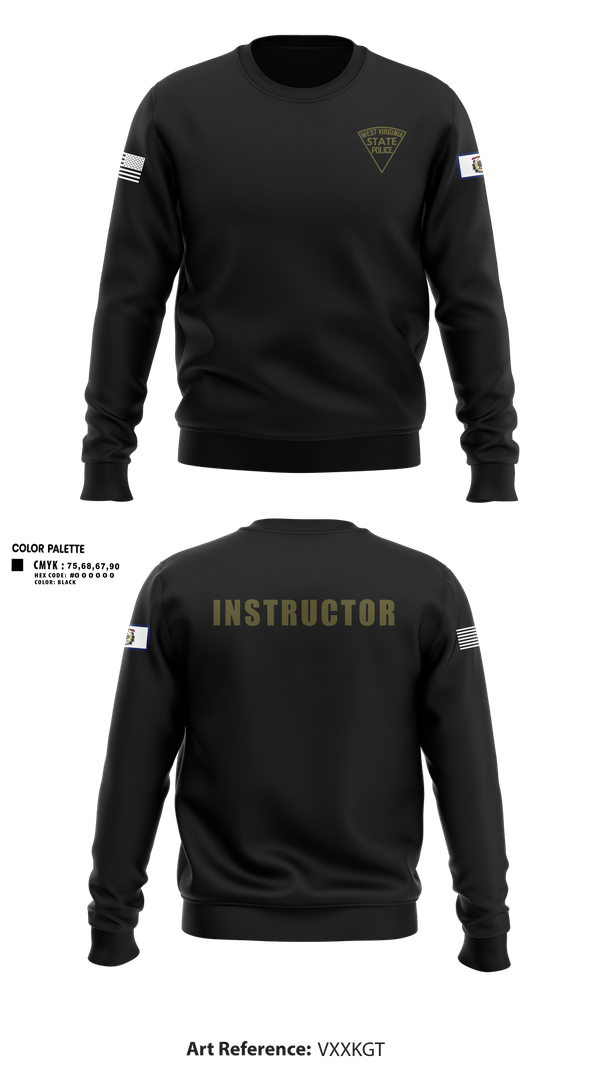 Crew Neck Sweatshirt, State Police, Police, Teamtime, Team time, sublimation, custom sports apparel, team uniforms, spirit wear, spiritwear, sports uniforms, custom shirts, team store, custom team store, fundraiser sports, apparel fundraiser