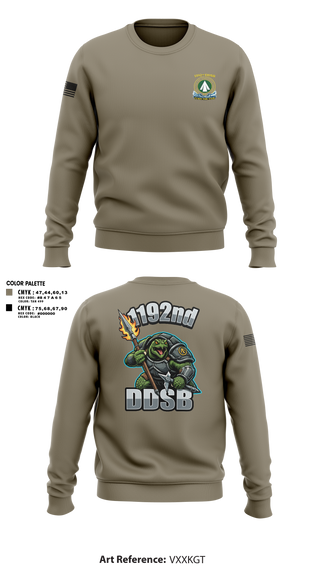 Crew Neck Sweatshirt, 1192nd DDSB, Army, Teamtime, Team time, sublimation, custom sports apparel, team uniforms, spirit wear, spiritwear, sports uniforms, custom shirts, team store, custom team store, fundraiser sports, apparel fundraiser
