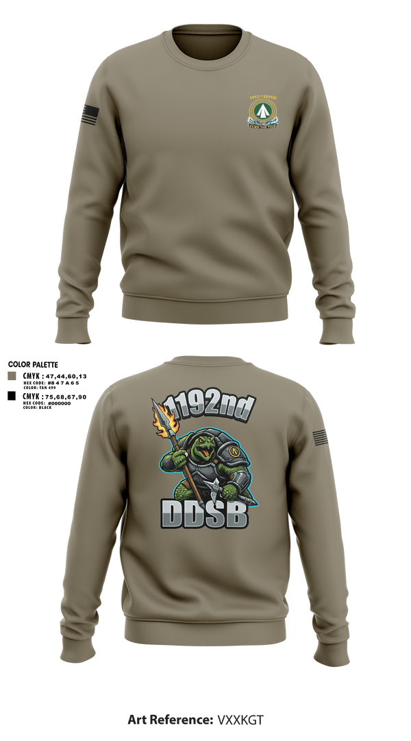 Crew Neck Sweatshirt, 1192nd DDSB, Army, Teamtime, Team time, sublimation, custom sports apparel, team uniforms, spirit wear, spiritwear, sports uniforms, custom shirts, team store, custom team store, fundraiser sports, apparel fundraiser