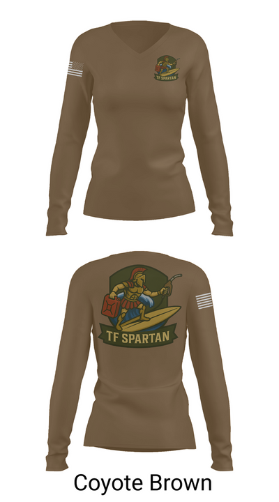 Task Force Spartan 82789422 Women's Long Sleeve V-neck Shirt - 17