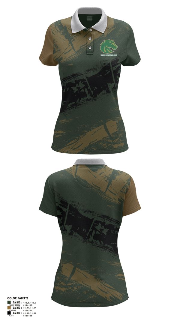 Womens Short Sleeve Performance Polo, BMHS, Bowling, Teamtime, Team time, sublimation, custom sports apparel, team uniforms, spirit wear, spiritwear, sports uniforms, custom shirts, team store, custom team store, fundraiser sports, apparel fundraiser