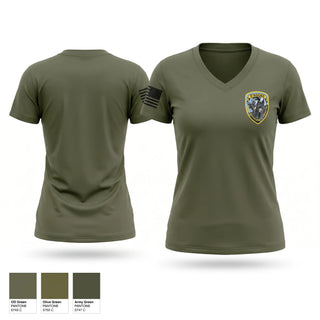 Womens Short Sleeve Vneck Shirt, Indiana Department of Corrections, Police, Teamtime, Team time, sublimation, custom sports apparel, team uniforms, spirit wear, spiritwear, sports uniforms, custom shirts, team store, custom team store, fundraiser sports, apparel fundraiser