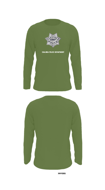 Coalinga Police Department Long Sleeve Performance Shirt 50