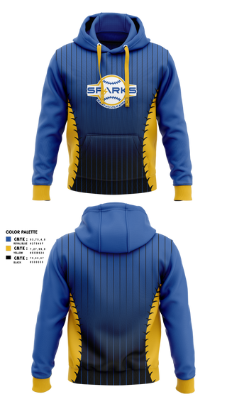 Hoodie, Santa Clara PAL Sparks, Softball, Teamtime, Team time, sublimation, custom sports apparel, team uniforms, spirit wear, spiritwear, sports uniforms, custom shirts, team store, custom team store, fundraiser sports, apparel fundraiser