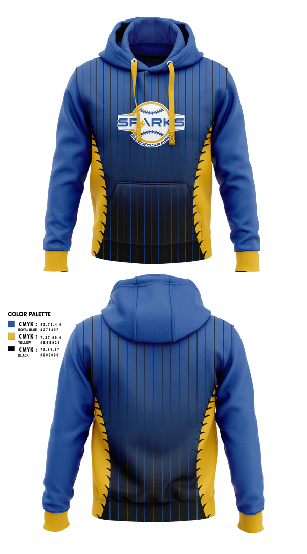 Hoodie, Santa Clara PAL Sparks, Softball, Teamtime, Team time, sublimation, custom sports apparel, team uniforms, spirit wear, spiritwear, sports uniforms, custom shirts, team store, custom team store, fundraiser sports, apparel fundraiser
