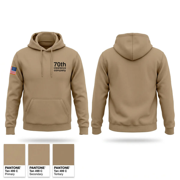 Hoodie, 70th clearance company, Army, Teamtime, Team time, sublimation, custom sports apparel, team uniforms, spirit wear, spiritwear, sports uniforms, custom shirts, team store, custom team store, fundraiser sports, apparel fundraiser