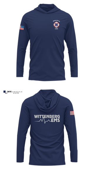 Long Sleeve hooded sunshirt, Wittenberg Area Protective Services District, Fire Department, Teamtime, Team time, sublimation, custom sports apparel, team uniforms, spirit wear, spiritwear, sports uniforms, custom shirts, team store, custom team store, fundraiser sports, apparel fundraiser