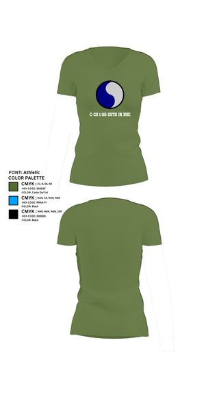 Womens Short Sleeve Vneck Shirt, C-Co 1/116 29th IN BDE, , Teamtime, Team time, sublimation, custom sports apparel, team uniforms, spirit wear, spiritwear, sports uniforms, custom shirts, team store, custom team store, fundraiser sports, apparel fundraiser