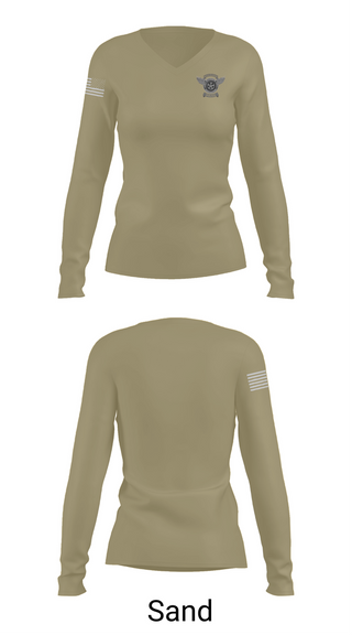 Womens Long Sleeve Vneck Shirt, Marine Corps Police Department, , Teamtime, Team time, sublimation, custom sports apparel, team uniforms, spirit wear, spiritwear, sports uniforms, custom shirts, team store, custom team store, fundraiser sports, apparel fundraiser