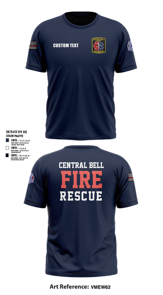 Short Sleeve Performance Shirt, Central Bell County Fire Rescue, Fire Department, Teamtime, Team time, sublimation, custom sports apparel, team uniforms, spirit wear, spiritwear, sports uniforms, custom shirts, team store, custom team store, fundraiser sports, apparel fundraiser
