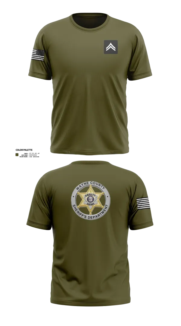 Short Sleeve Performance Shirt, Wayne County Sheriff’s Department, Police, Teamtime, Team time, sublimation, custom sports apparel, team uniforms, spirit wear, spiritwear, sports uniforms, custom shirts, team store, custom team store, fundraiser sports, apparel fundraiser