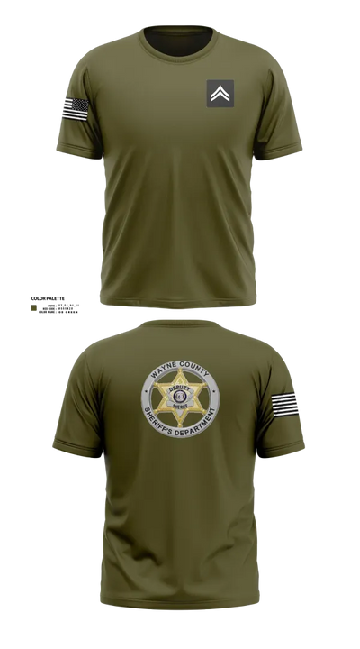 Wayne County Sheriff’s Department 8145507 Old School Cotton Feel Shirt - 2