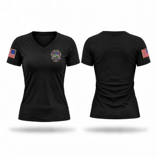 Womens Short Sleeve Vneck Shirt, Power County Sheriffs Office, Police, Teamtime, Team time, sublimation, custom sports apparel, team uniforms, spirit wear, spiritwear, sports uniforms, custom shirts, team store, custom team store, fundraiser sports, apparel fundraiser