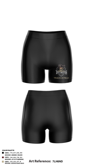 Womens Compression Shorts, Bellflower high school Track & Field, Track & Field, Teamtime, Team time, sublimation, custom sports apparel, team uniforms, spirit wear, spiritwear, sports uniforms, custom shirts, team store, custom team store, fundraiser sports, apparel fundraiser