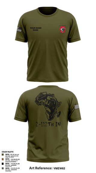 Old School Cotton Feel Shirt, Charger Co. / 2-112th Infantry Battalion, National Guard, Teamtime, Team time, sublimation, custom sports apparel, team uniforms, spirit wear, spiritwear, sports uniforms, custom shirts, team store, custom team store, fundraiser sports, apparel fundraiser
