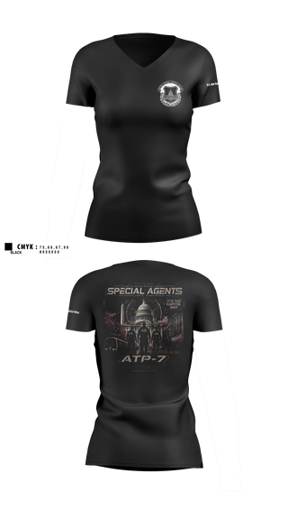 Womens Short Sleeve Vneck Shirt, ATP-7, Police, Teamtime, Team time, sublimation, custom sports apparel, team uniforms, spirit wear, spiritwear, sports uniforms, custom shirts, team store, custom team store, fundraiser sports, apparel fundraiser