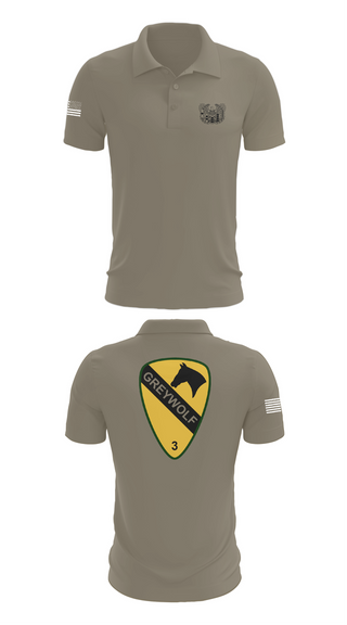 Short Sleeve Performance Polo, 1st cav Div 3abct, , Teamtime, Team time, sublimation, custom sports apparel, team uniforms, spirit wear, spiritwear, sports uniforms, custom shirts, team store, custom team store, fundraiser sports, apparel fundraiser